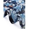 imageAllegra K Womens Summer Floral Chiffon Skirts Smocked Elastic Waist ALine Below Knee Length Ruffle Tiered SkirtNavy