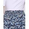 imageAllegra K Womens Summer Floral Chiffon Skirts Smocked Elastic Waist ALine Below Knee Length Ruffle Tiered SkirtNavy