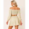 imageAllegra K 2 Piece Outfits for Womens Floral Off Shoulder Crop Top and Mini Skirt