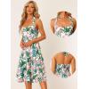 imageAllegra K Halter Neck Sundress for Womens St Patricks Day 2023 Smocked Backless Flowy Floral Tiered Dress