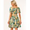 imageAllegra K Hawaiian Dresses for Womens 2023 Square Neck Tropical Floral ALine Summer Dress