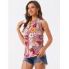 imageAllegra K Hawaiian Shirt for Womens Button Down Tropical Floral Summer Tops