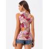 imageAllegra K Hawaiian Shirt for Womens Button Down Tropical Floral Summer Tops