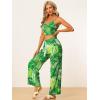 imageAllegra K Tropical Top and Pants Sets for Womens TwoPiece Beach Outfits