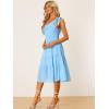 imageAllegra K Womens 2023 Summer Beach Party Dress Ruffled Flowy Tiered Chiffon Sleeveless One Shoulder Dresses