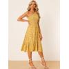 imageAllegra K Womens Floral Summer Dresses One Shoulder Sleeveless Ruffle Hem Flowy Smocked Boho Midi Dress