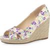 imageAllegra K Womens Floral Peep Toe Platform Pumps Wedge Sandals