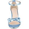 imageAllegra K Womens Bow Decor Ankle Strap Block Heels SandalsBlue