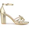 imageAllegra K Womens Bow Decor Ankle Strap Block Heels SandalsGold