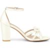 imageAllegra K Womens Bow Decor Ankle Strap Block Heels SandalsWhite