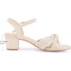 imageAllegra K Womens Bow Knot Chunky Heel Slingback Strap SandalsBeige