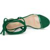 imageAllegra K Womens Clear Platform Lace Up Chunky Heels Dark Green Sandals 9 m US