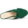 imageAllegra K Womens Crisscross Strap Block Heel Slide Green Sandals 75 m US