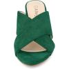 imageAllegra K Womens Crisscross Strap Block Heel Slide Green Sandals 75 m US