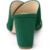 imageAllegra K Womens Crisscross Strap Block Heel Slide Green Sandals 75 m US