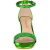 imageAllegra K Womens Glitter Ankle Strap Chunky Heeled Bright Green Sandals 75 m US