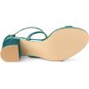 imageAllegra K Womens Glitter Crisscross Strap Chunky Heels Green Sandals 10 m US