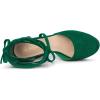 imageAllegra K Womens Platform Block Heel Emerald Green Lace Up Pumps Sandals 7 m US