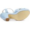 imageAllegra K Womens Platform Chunky Heel Ankle Strap Sky Blue Sandals 10 M US
