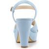 imageAllegra K Womens Platform Chunky Heel Ankle Strap Sky Blue Sandals 6 M US