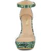 imageAllegra K Womens Printed Clear Platform Chunky Heel Green Sandals  10 m US
