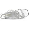imageAllegra K Womens Rhinestone Strappy Kitten Heel Slide Heels SandalsSilver