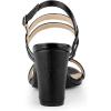 imageAllegra K Womens Slingback Block Heel Ankle Strap SandalsBlack