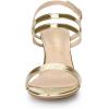 imageAllegra K Womens Slingback Block Heel Ankle Strap SandalsGold