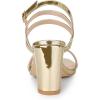 imageAllegra K Womens Slingback Block Heel Ankle Strap SandalsGold