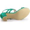 imageAllegra K Womens Slingback Block Heel Ankle Strap SandalsGreen