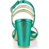 imageAllegra K Womens Slingback Block Heel Ankle Strap SandalsGreen