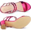 imageAllegra K Womens Slingback Block Heel Ankle Strap SandalsHot Pink
