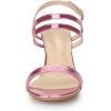imageAllegra K Womens Slingback Block Heel Ankle Strap SandalsPink