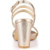 imageAllegra K Womens Slingback Block Heel Ankle Strap SandalsRose Gold