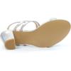 imageAllegra K Womens Slingback Block Heel Ankle Strap SandalsSilver