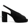 imageAllegra K Womens Square Toe Slingback Platform Heels Chunky Heel SandalsBlack