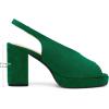 imageAllegra K Womens Square Toe Slingback Platform Heels Chunky Heel SandalsGreen