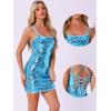 imageAllegra K Sequin Bodycon Mini Dress for Womens Spaghetti Straps Laceup Party Club Sparkle Glitter DressBlue