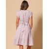 imageAllegra K Summer Dresses for Womens 2024 Square Collar Short Sleeve Floral Boho Beach Casual Midi DressPink
