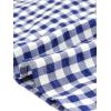 imageAllegra K Women Gingham Dress Summer Short Sleeve Crew Neck Lace Panel Plaid Mini Dresses Halloween Dorothy CostumeBlue White