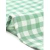 imageAllegra K Women Gingham Dress Summer Short Sleeve Crew Neck Lace Panel Plaid Mini Dresses Halloween Dorothy CostumeGreen
