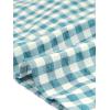 imageAllegra K Women Gingham Dress Summer Short Sleeve Crew Neck Lace Panel Plaid Mini Dresses Halloween Dorothy CostumeLake Blue