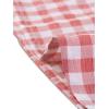 imageAllegra K Women Gingham Dress Summer Short Sleeve Crew Neck Lace Panel Plaid Mini Dresses Halloween Dorothy CostumePink