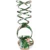 imageAllegra K Womens Block Heel Sandals Floral Green Lace Up Heels 9 m US