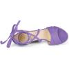 imageAllegra K Womens Block Heeled Lace Up Purple Sandals 6 M US