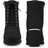 imageAllegra K Womens Chunky Heel Lace Up Platform Combat BootsBlack