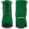 imageAllegra K Womens Chunky Heel Lace Up Platform Combat BootsEmerald Green