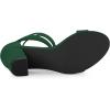 imageAllegra K Womens Faux Suede Chunky Heels Lace Up Green Sandals  9 m US