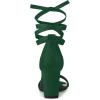 imageAllegra K Womens Faux Suede Chunky Heels Lace Up Green Sandals  9 m US