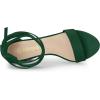 imageAllegra K Womens Faux Suede Chunky Heels Lace Up Green Sandals  9 m US